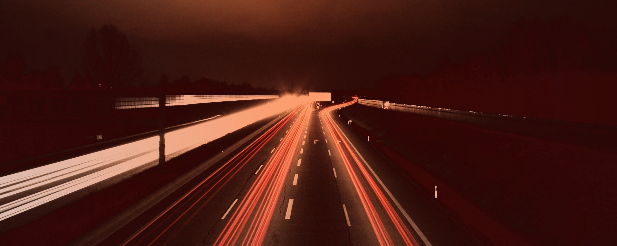 Ночная трасса обои