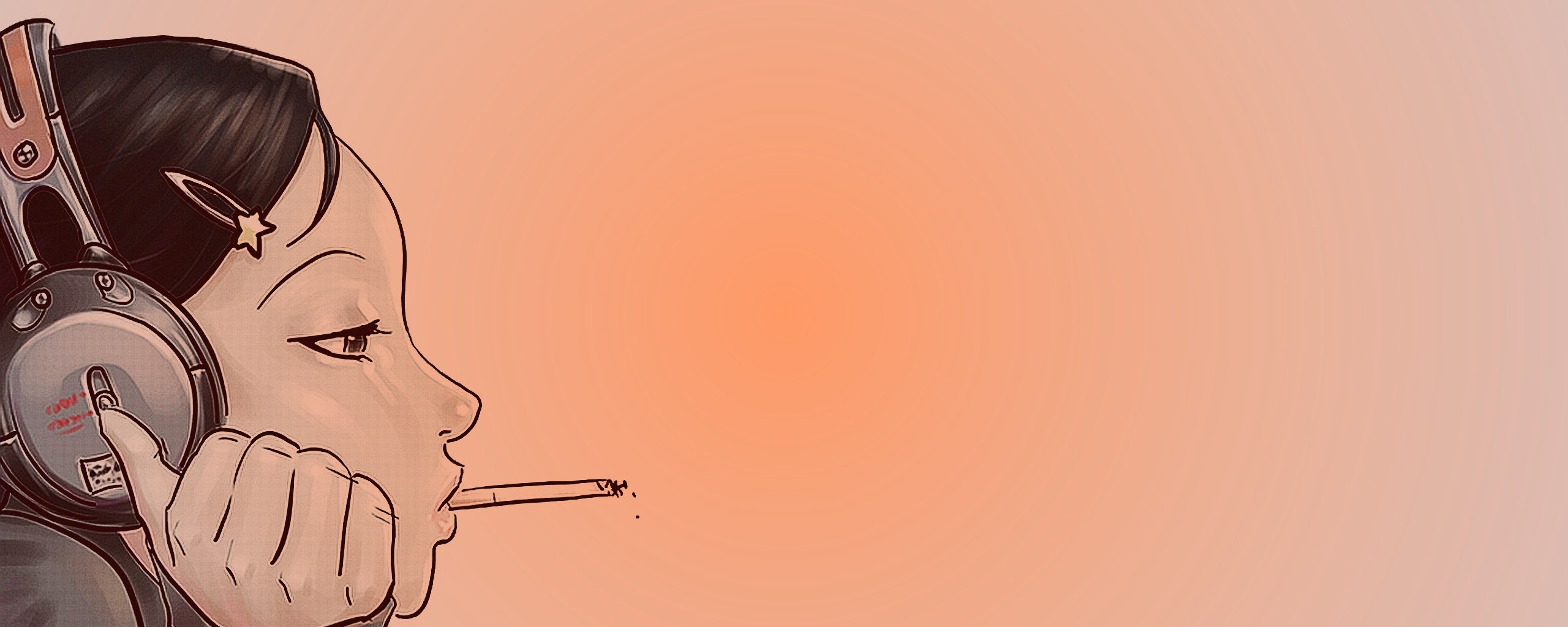 Курящая девушка обои