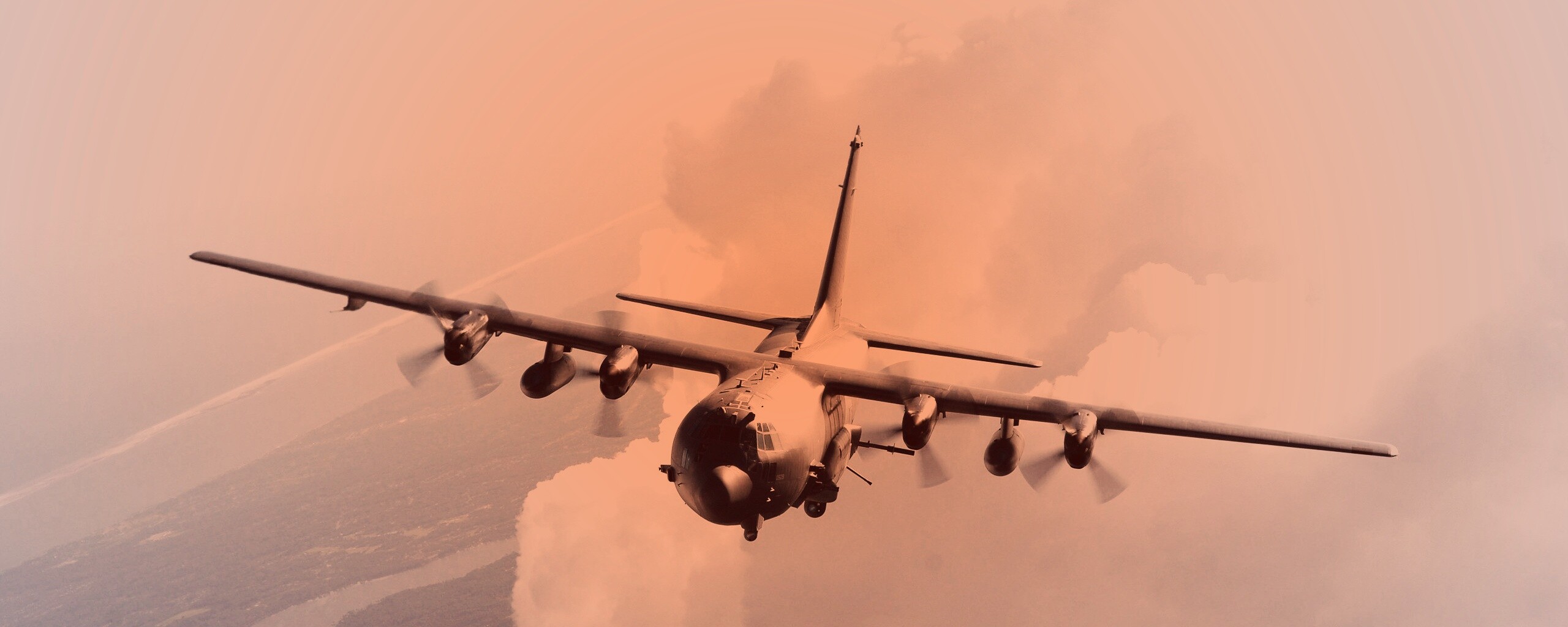 Самолет АС-130 обои