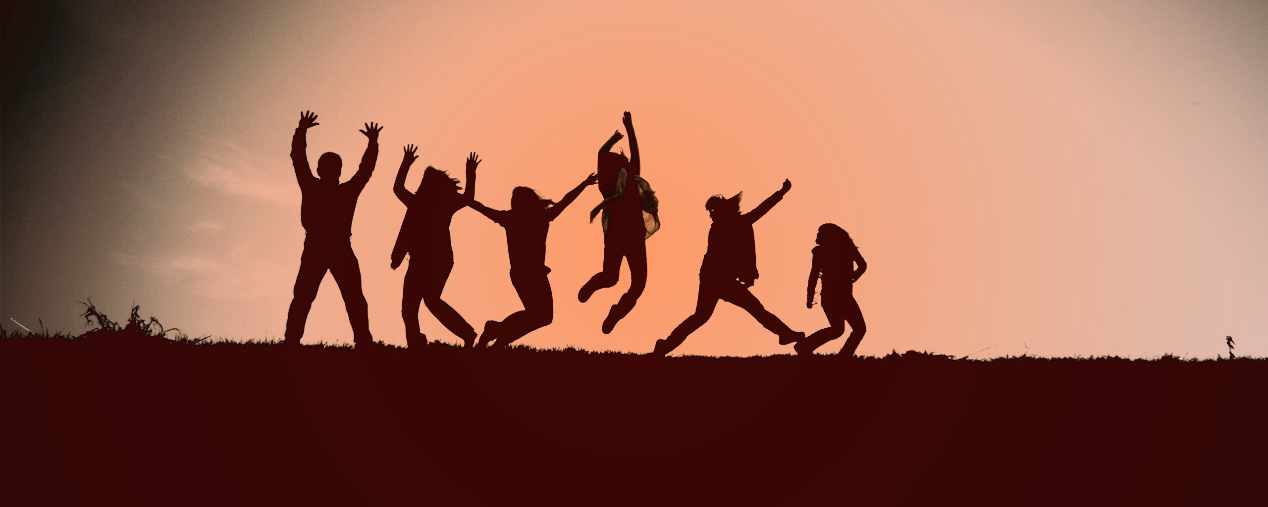 Силуэты людей обои