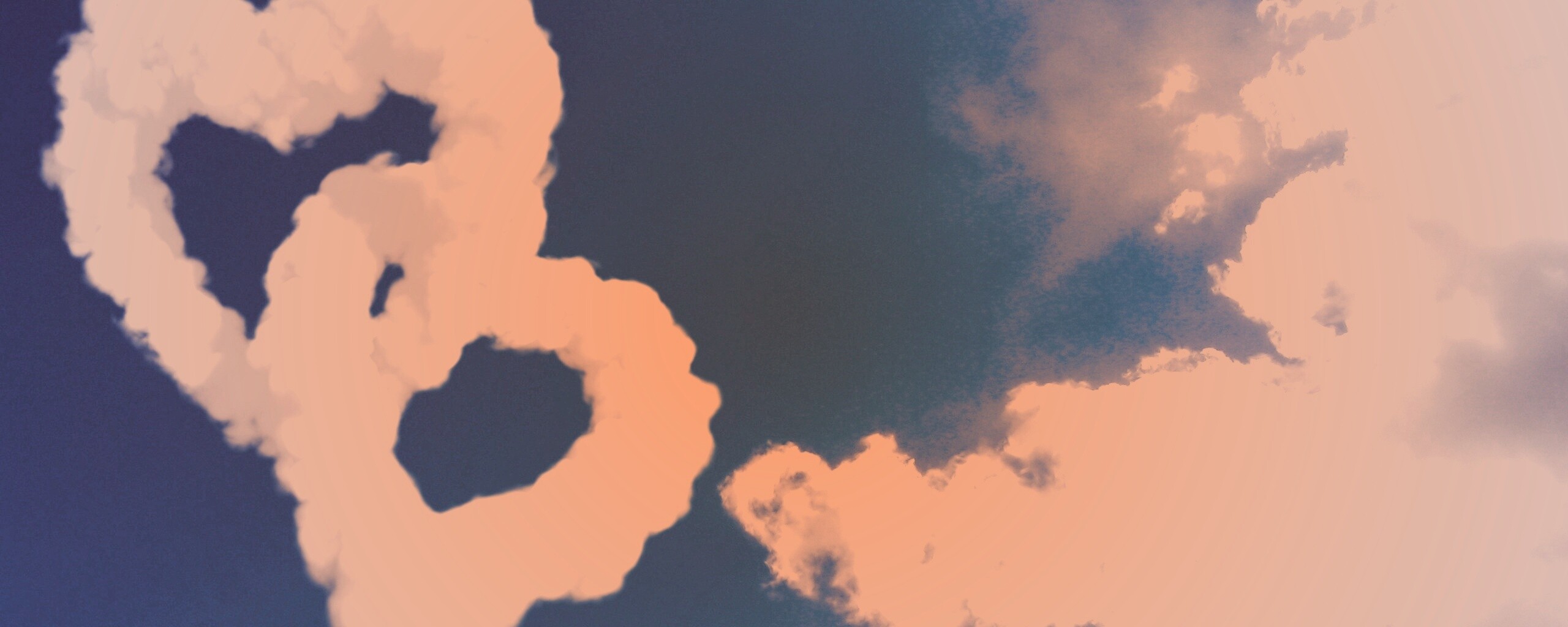 Облака в виде сердца обои