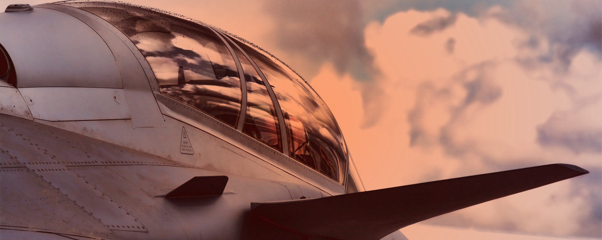 С крыла истребителя обои