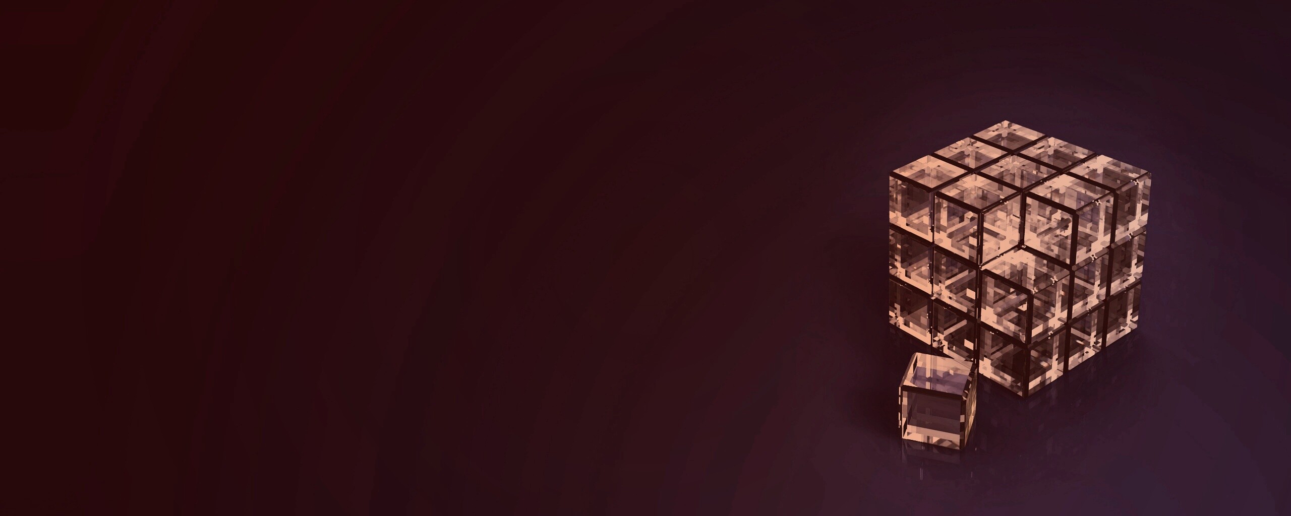 Стеклянный куб обои