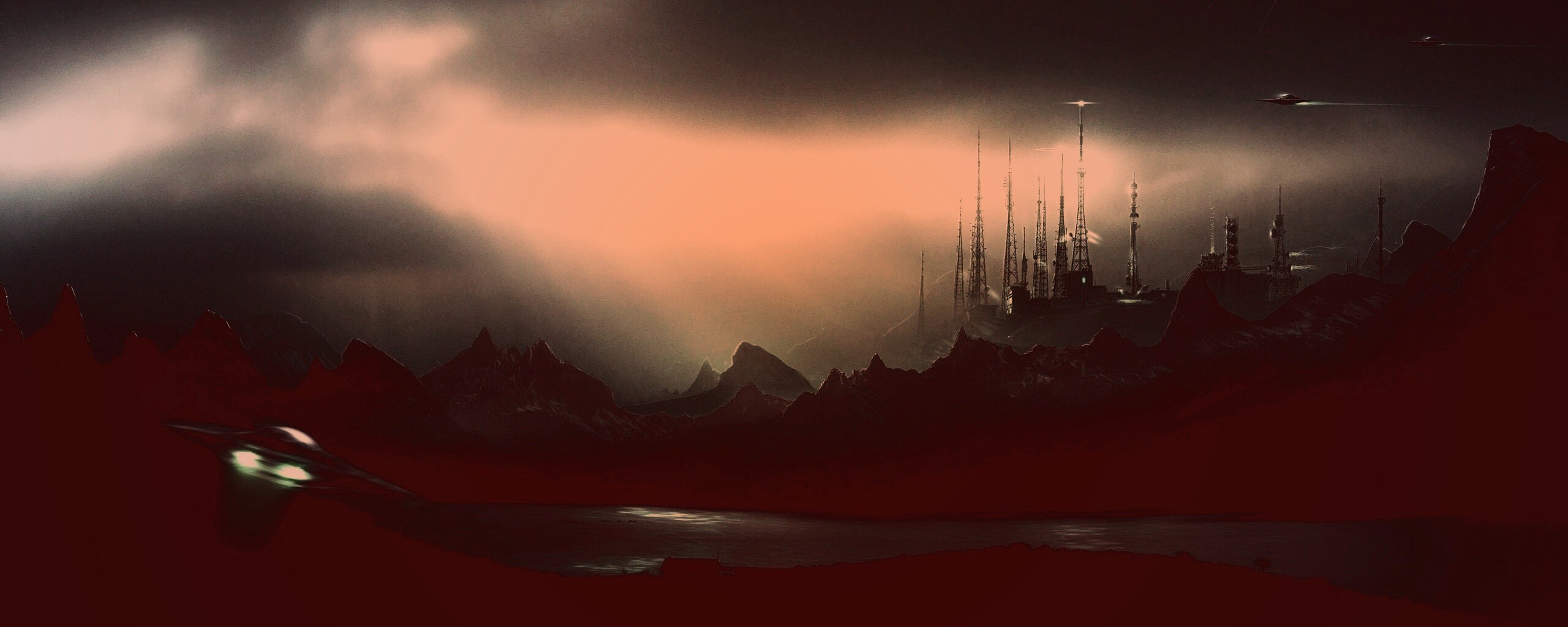 Долина в стиле SciFi обои