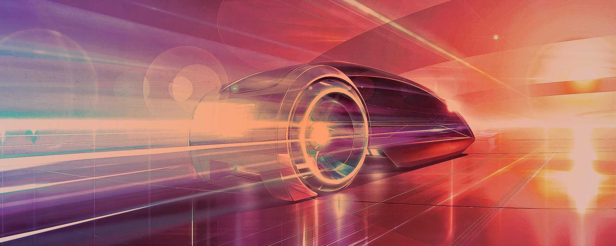 В закат обои