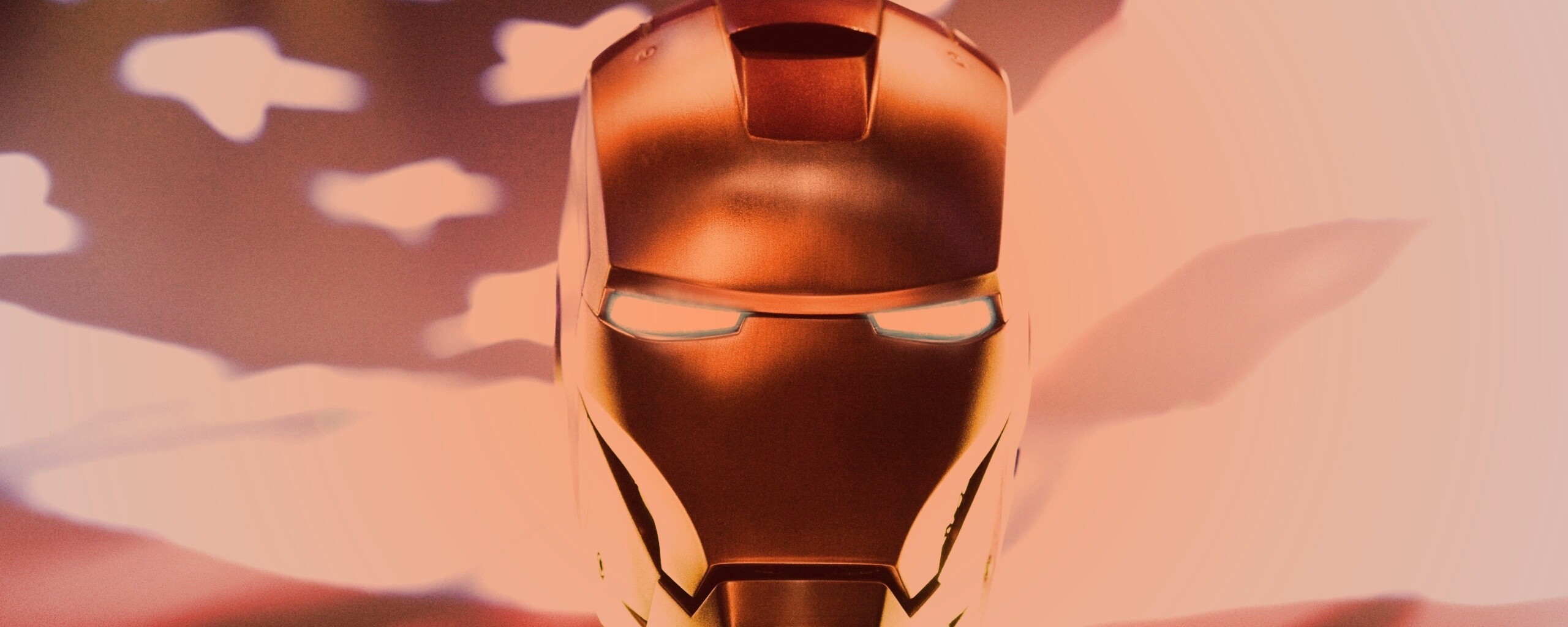 Железный человек на фоне американского флага обои