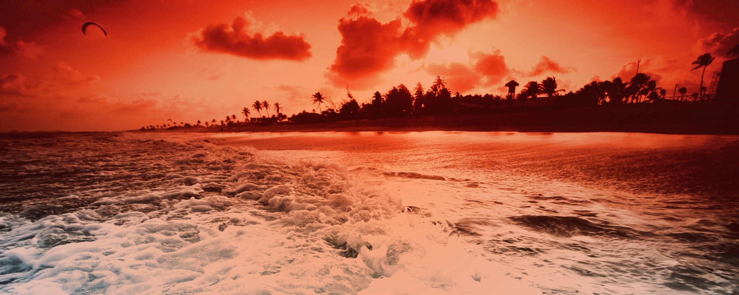 Огненный пляж обои