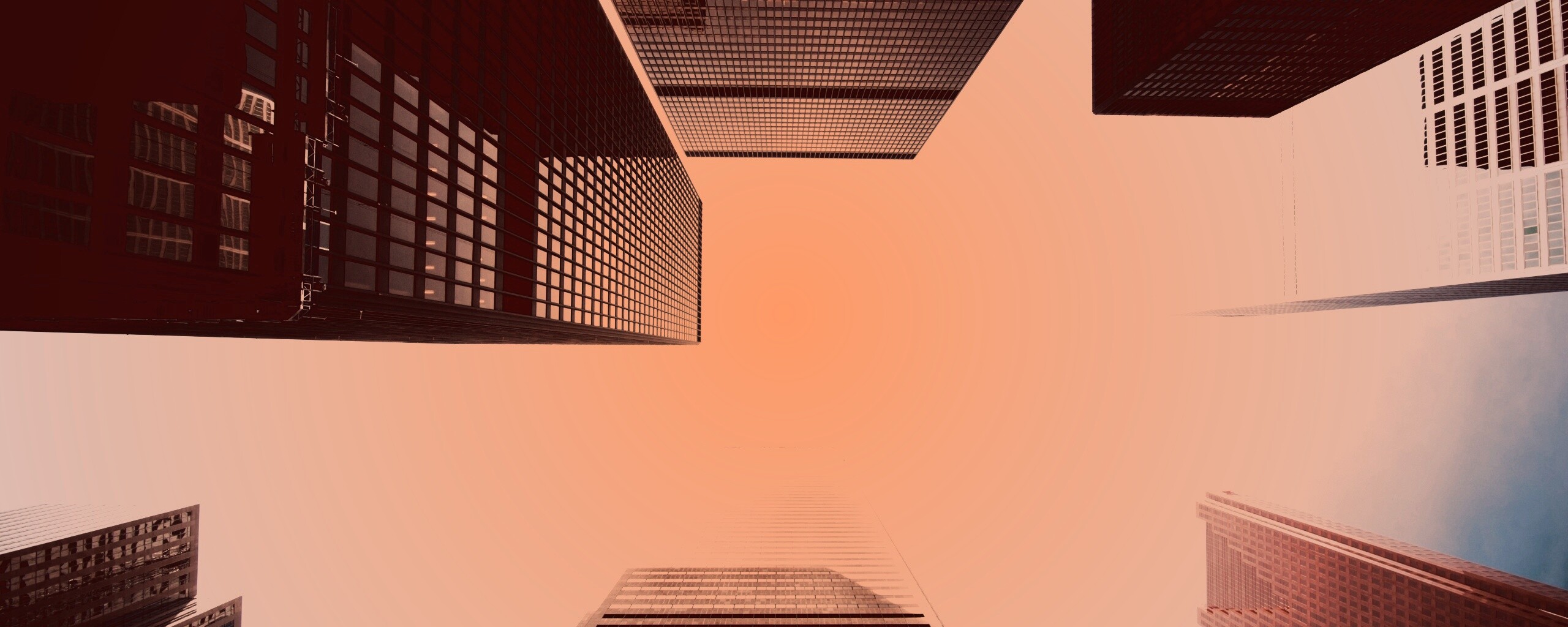 Небоскребы уходящие в облака обои