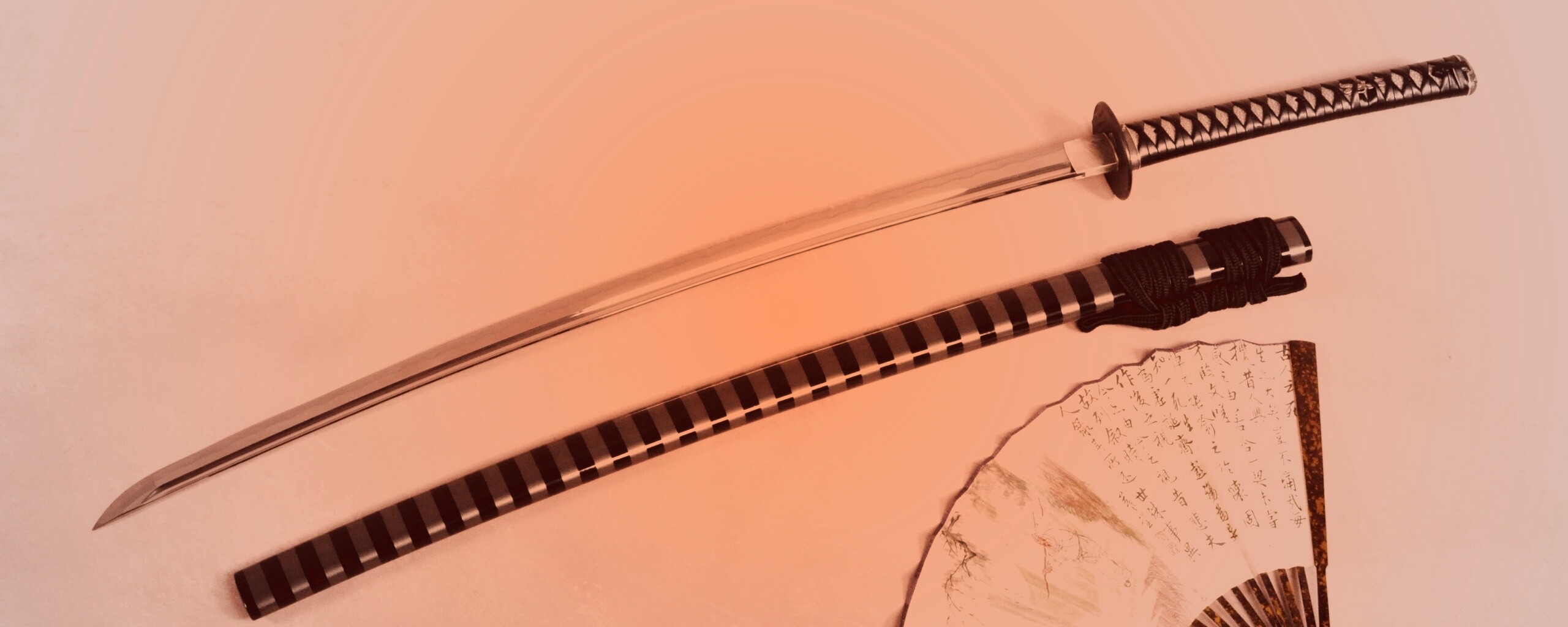 Катана и веер обои