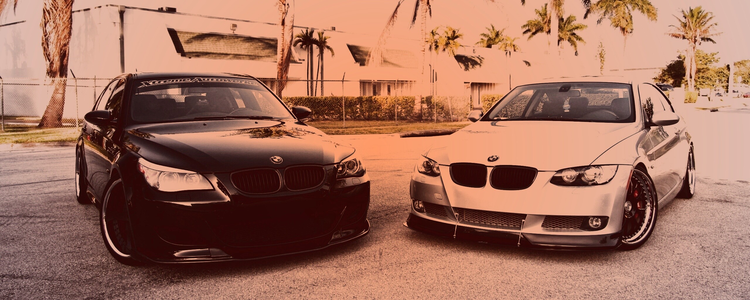 Чёрный и серебристый BMW обои