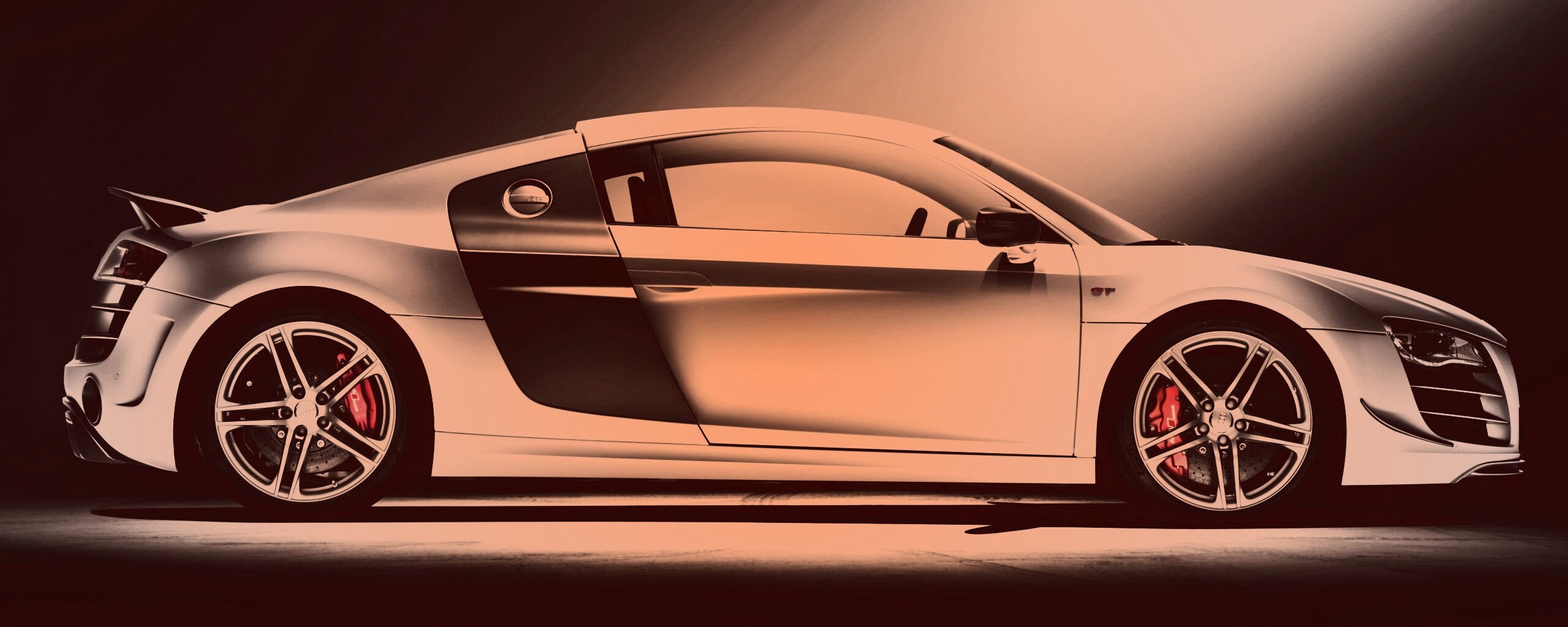 Audi R8 вид сбоку обои