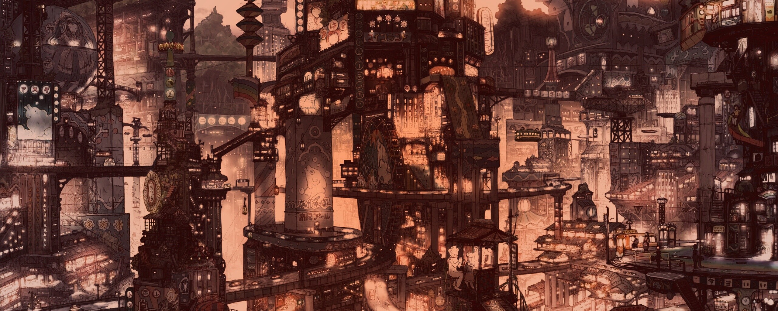 Город будущего обои