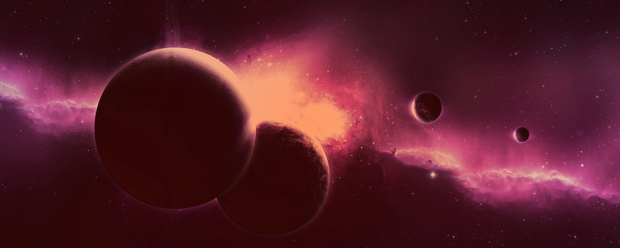 Фиолетовая вселенная обои