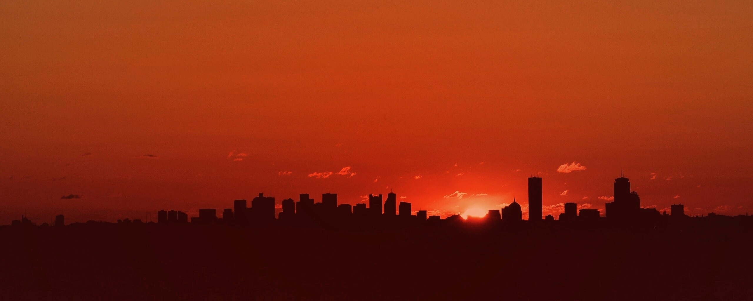 Бостонский закат обои