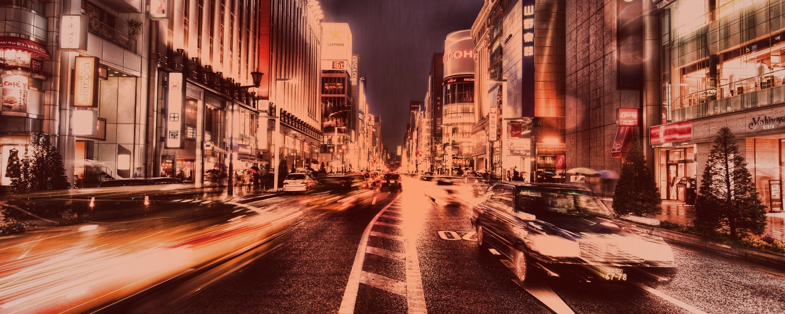 Ночное движение обои