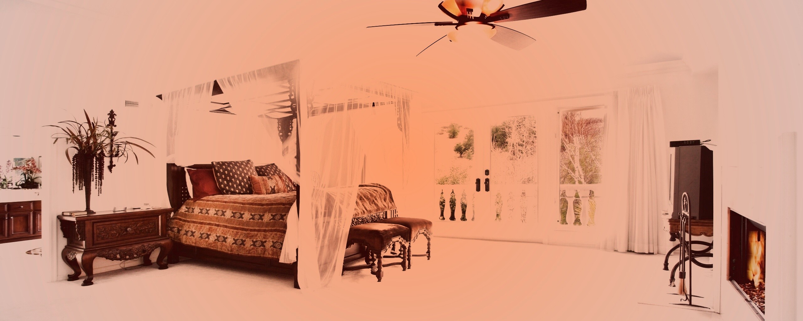 Светлая спальня обои