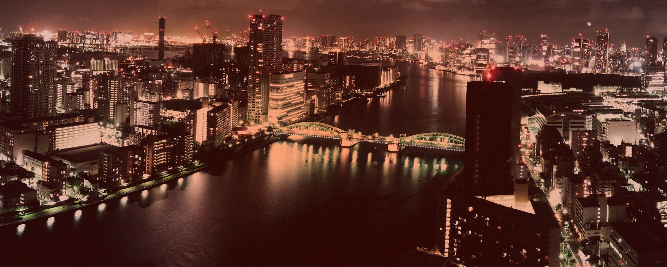 Ночной город обои