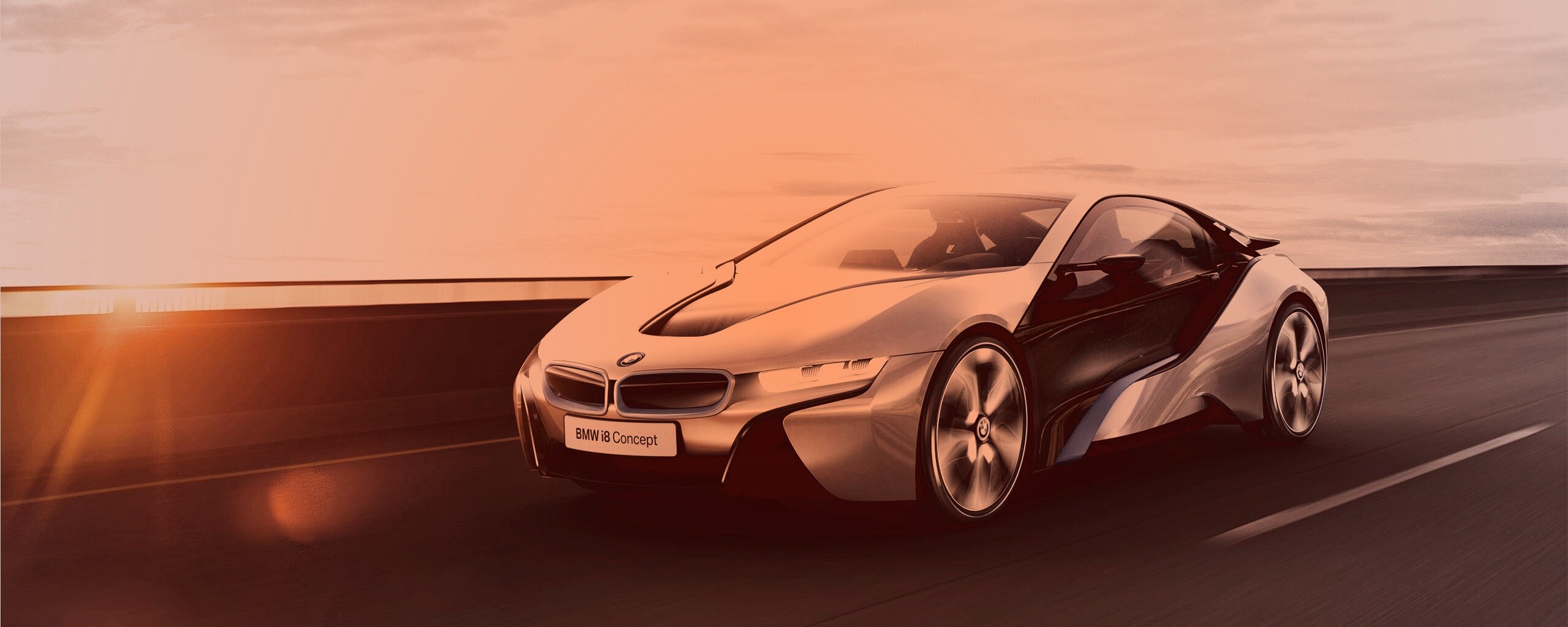 Концепт БМВ на дороге обои