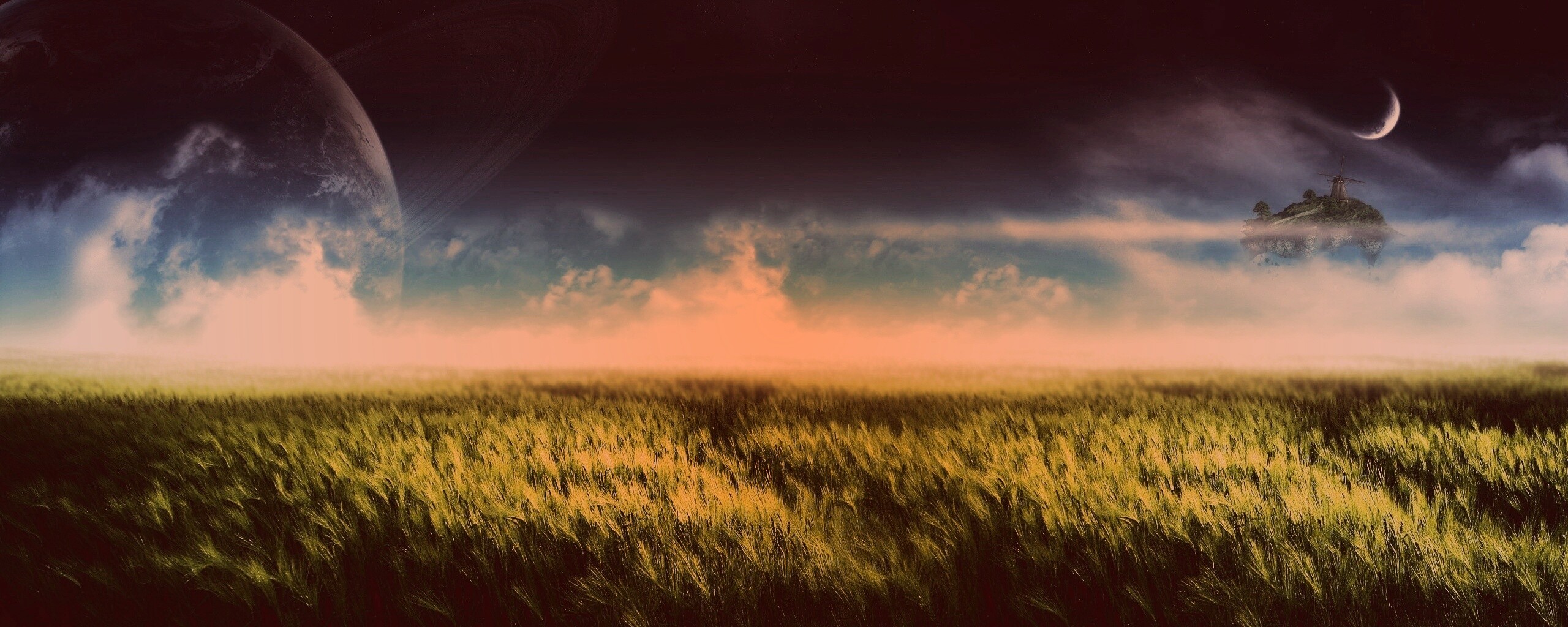 Луг на другой планете обои