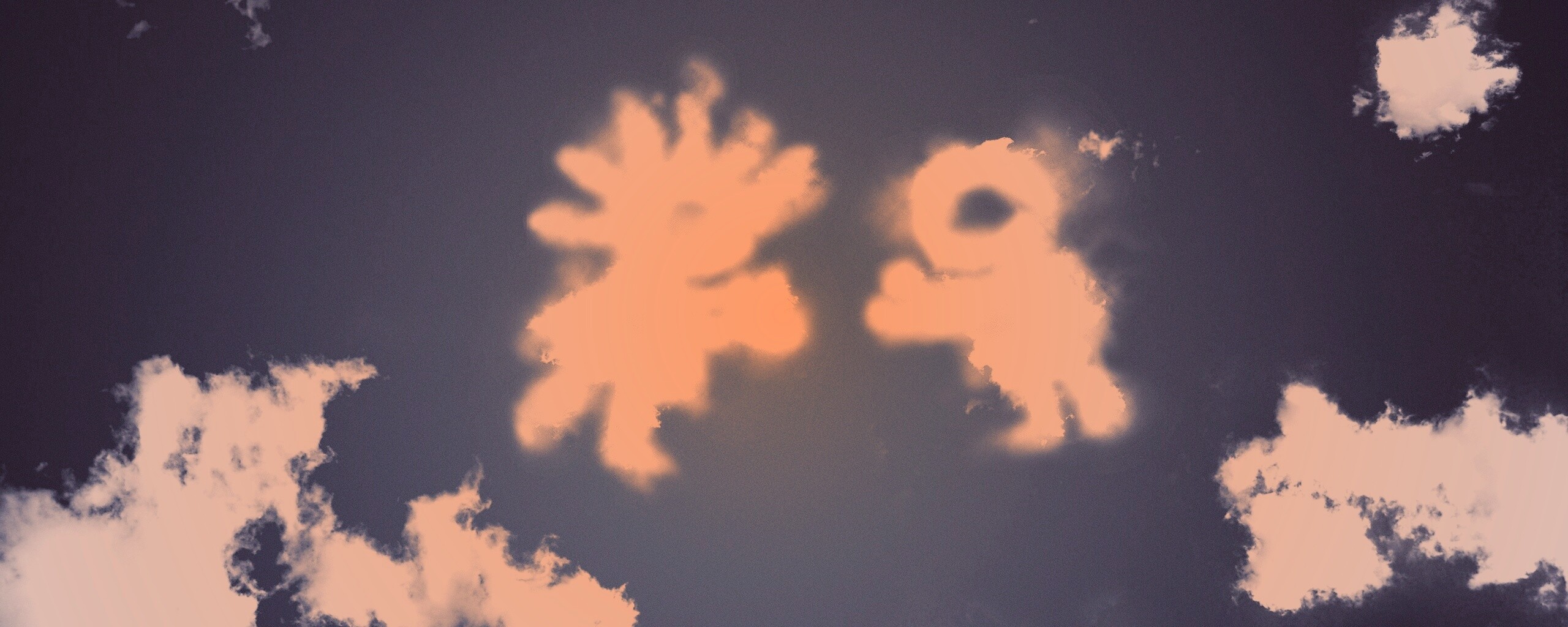 Фигуры из облакоа обои