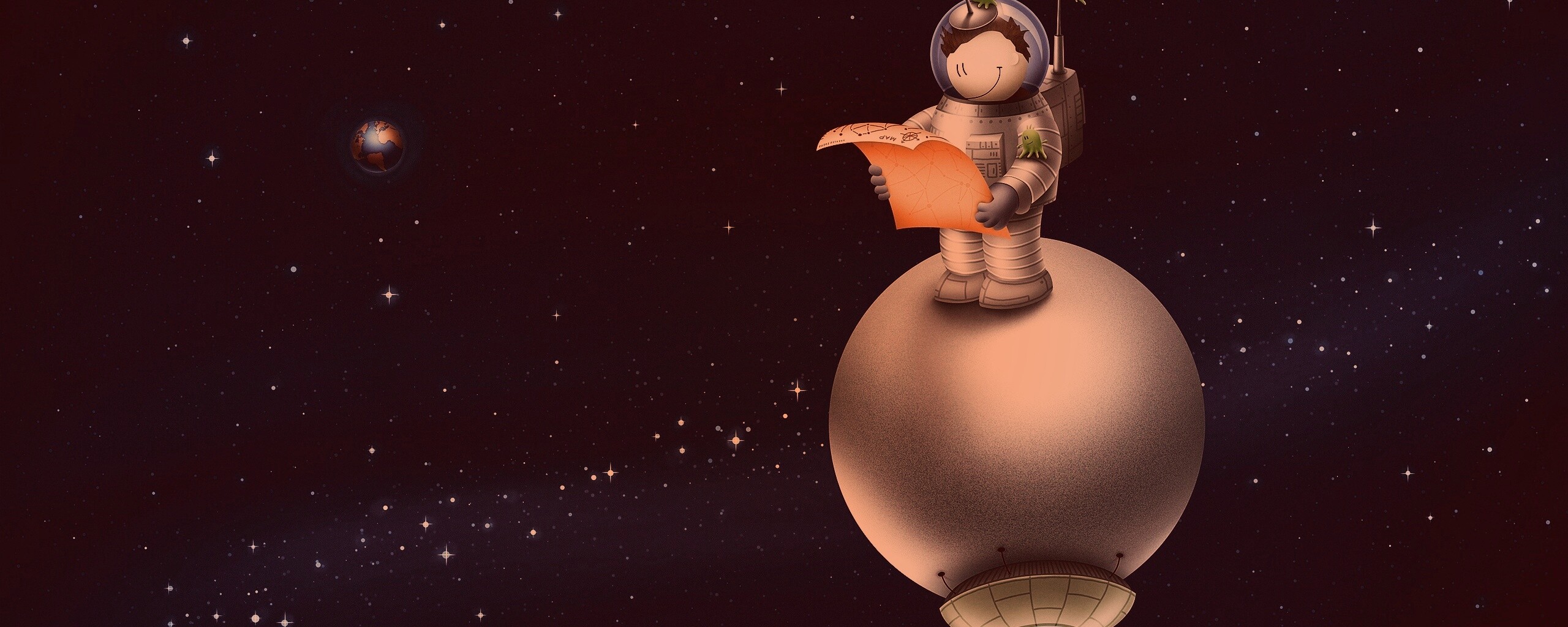 Космонват на луне обои