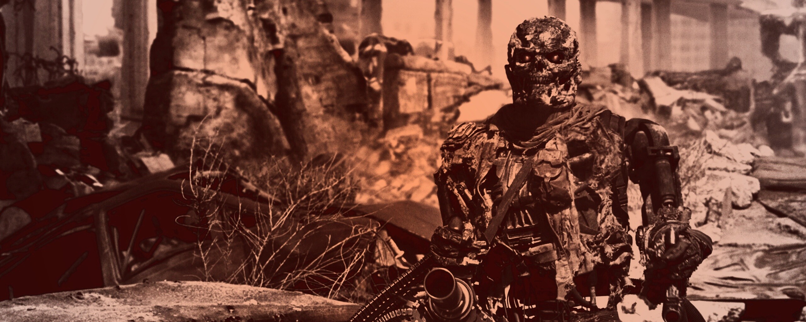 Терминатор на развалинах обои