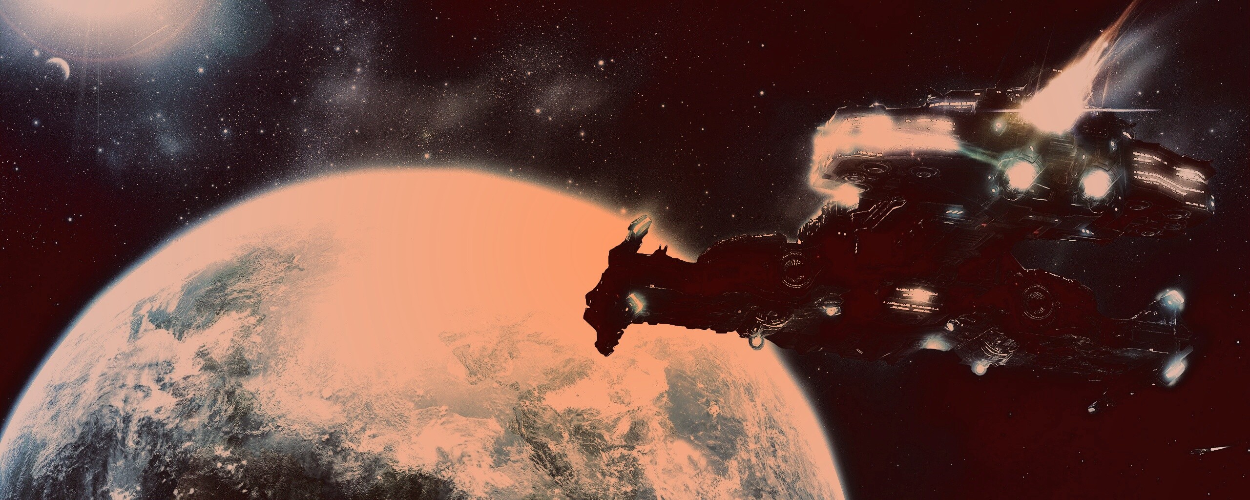 Hyperion летит к земле обои