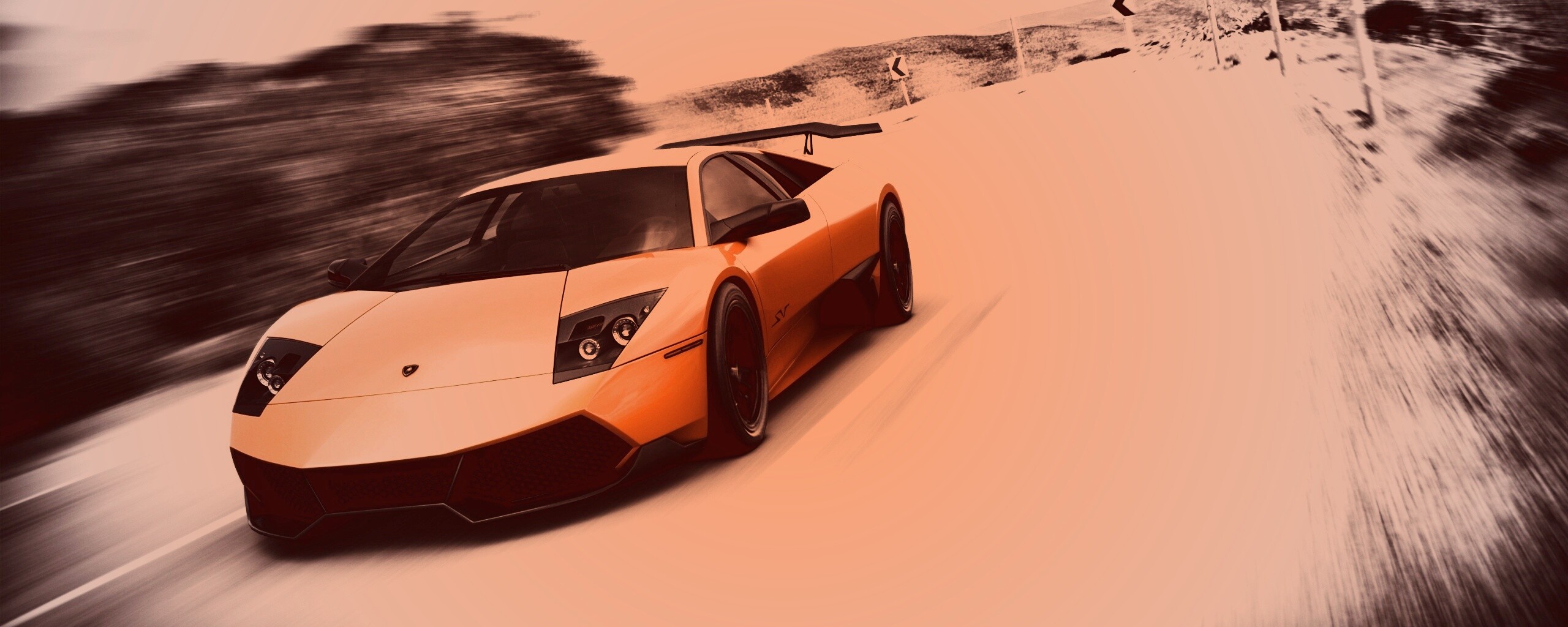 Желтая Ламборджини обои