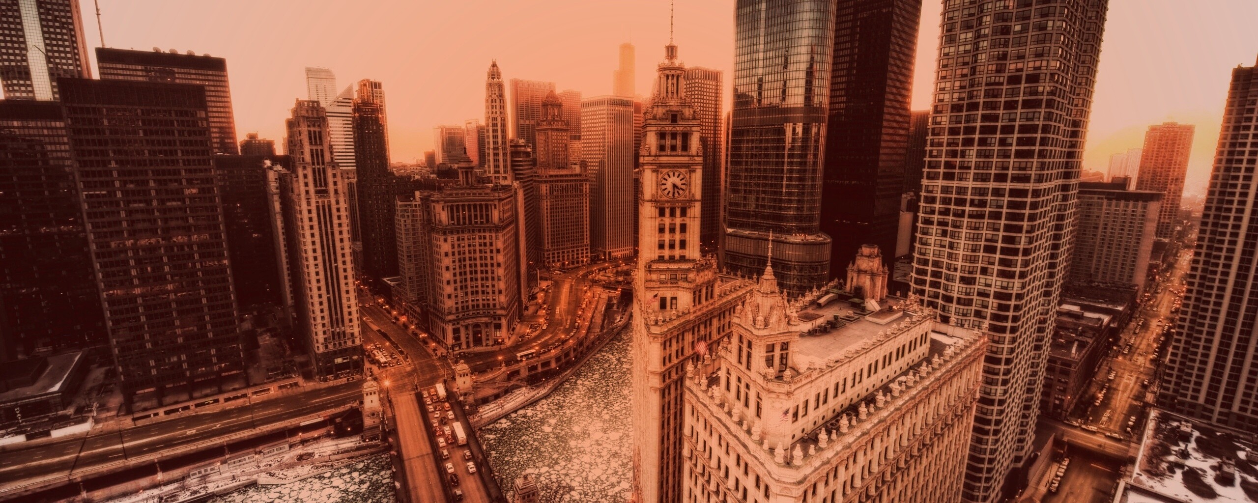 Вид на город обои