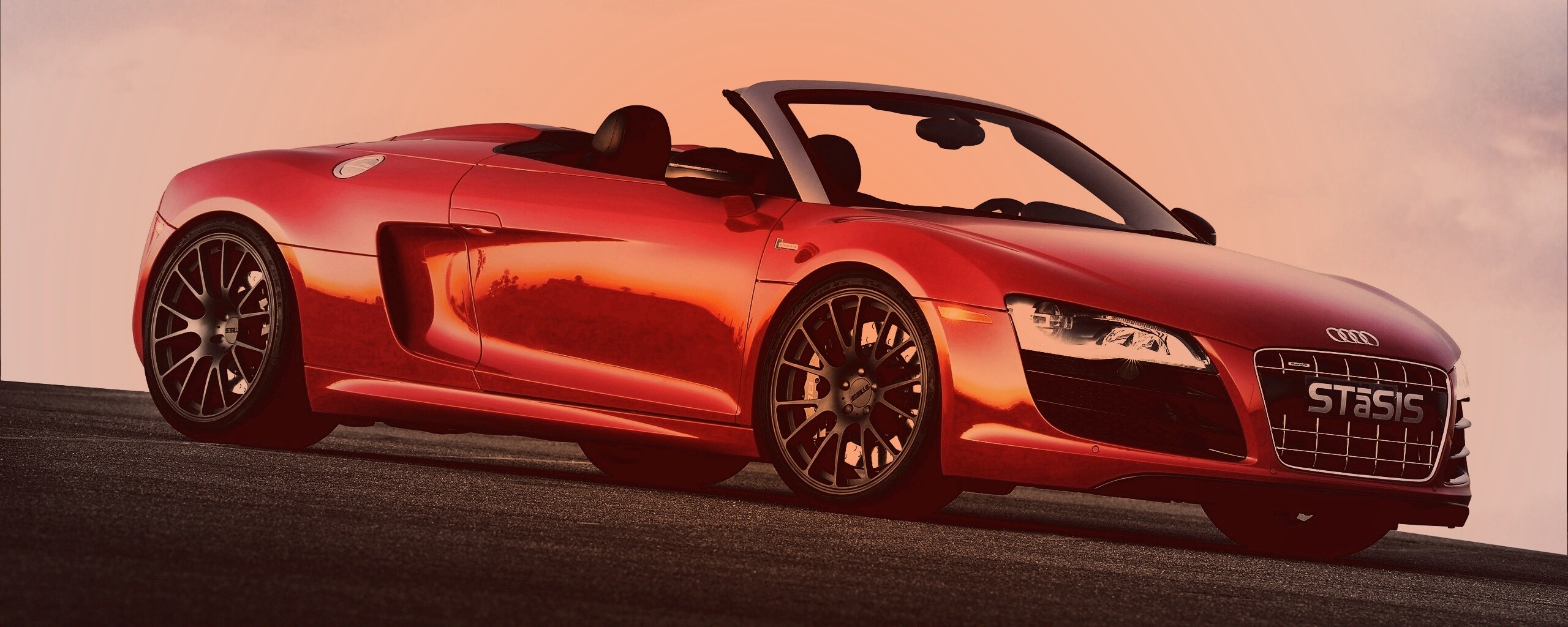 Красная Audi обои