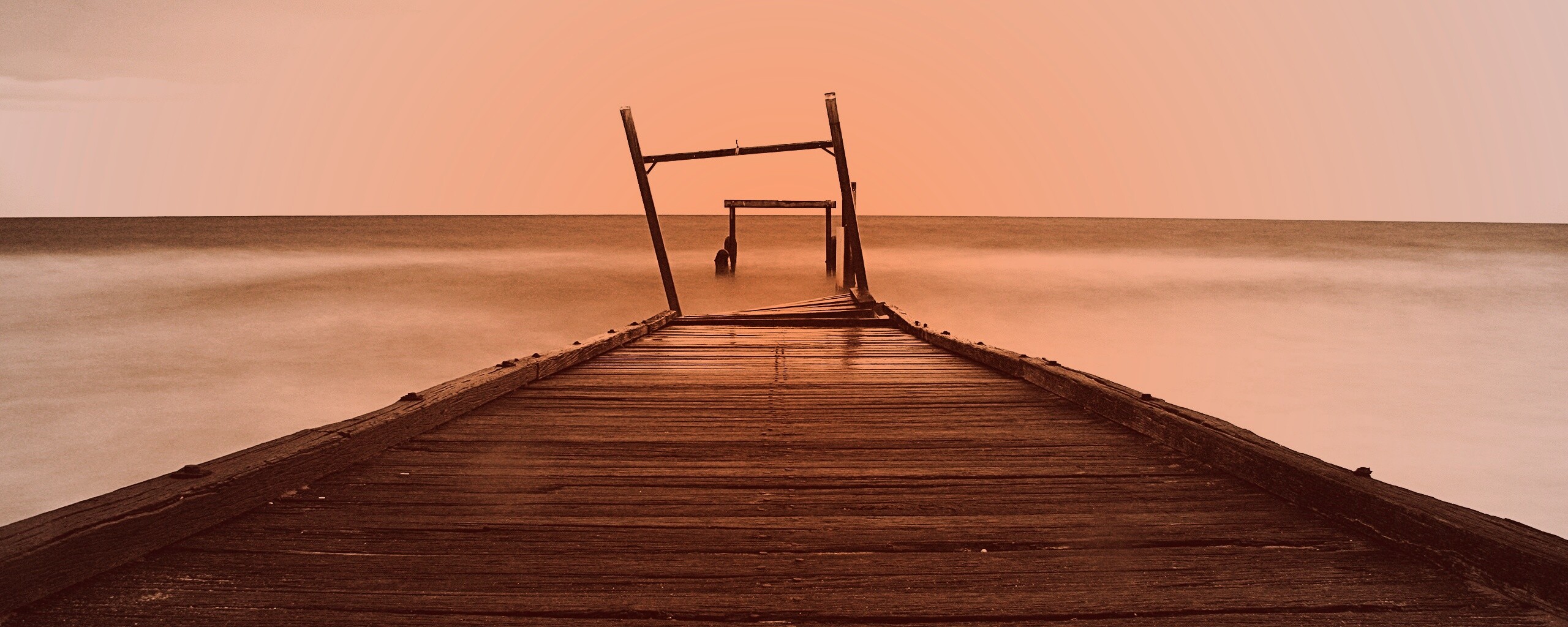 Мостки до горизонта обои