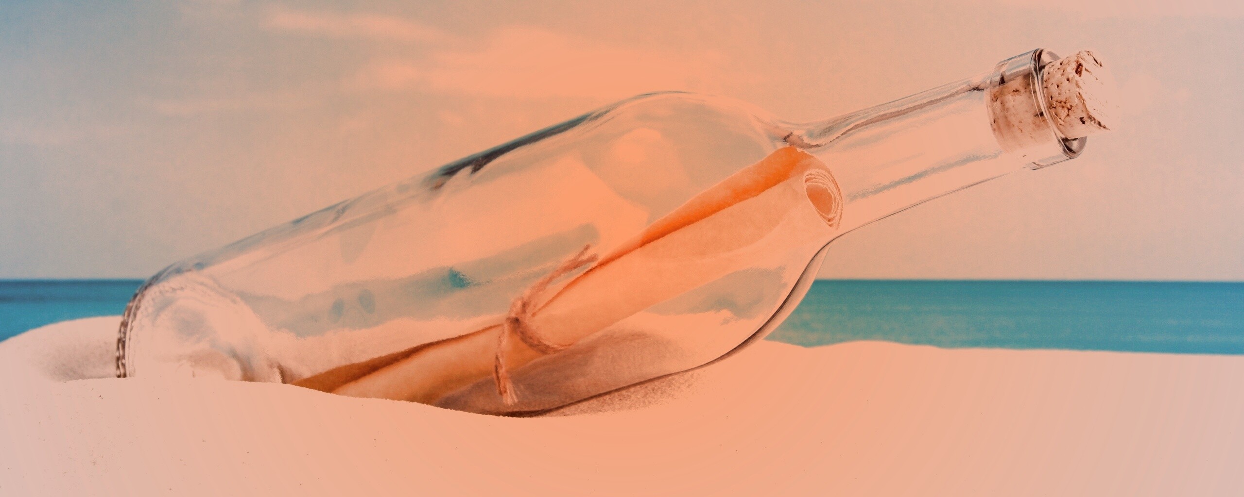 Послание в бутылке обои