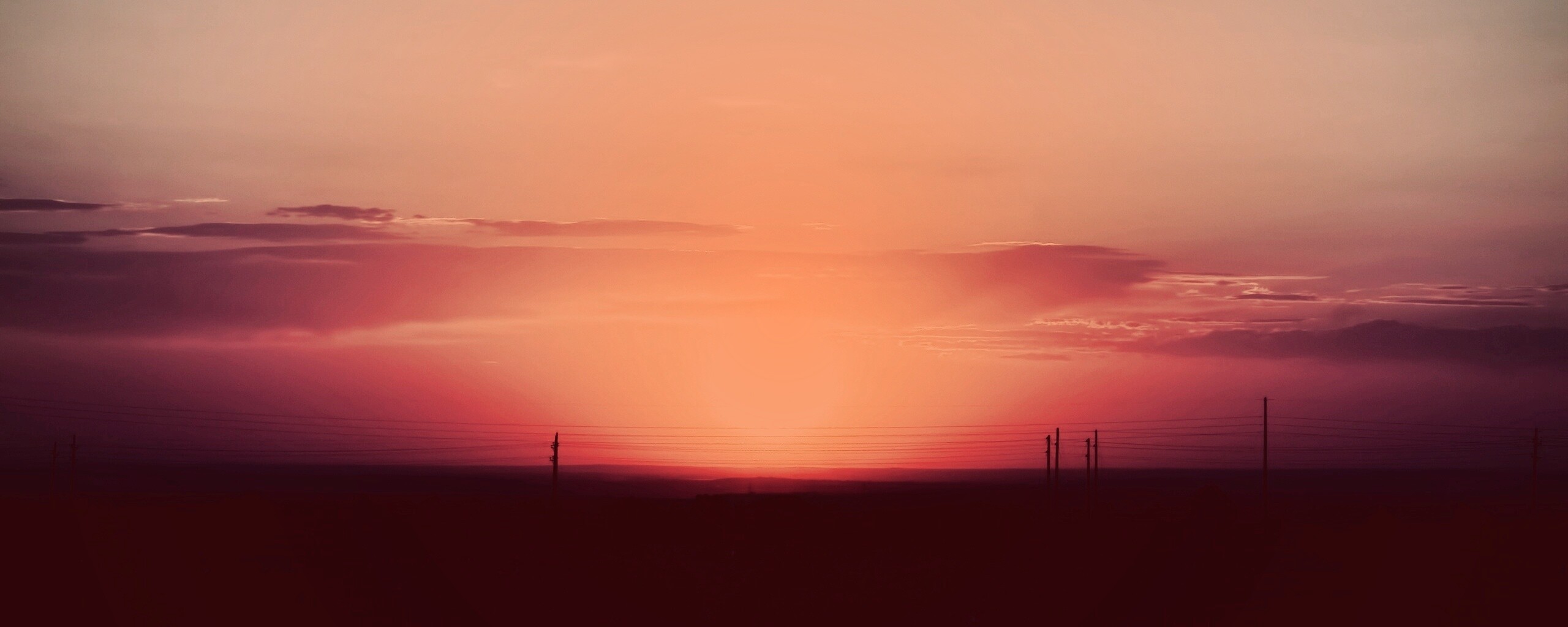 Сказочный закат обои