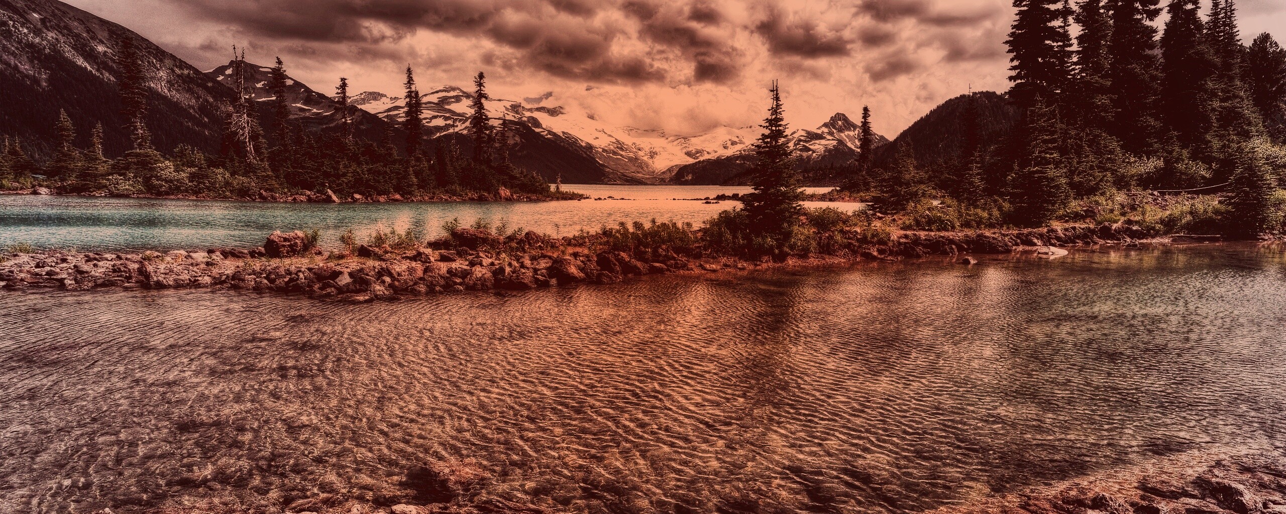 Горная река обои