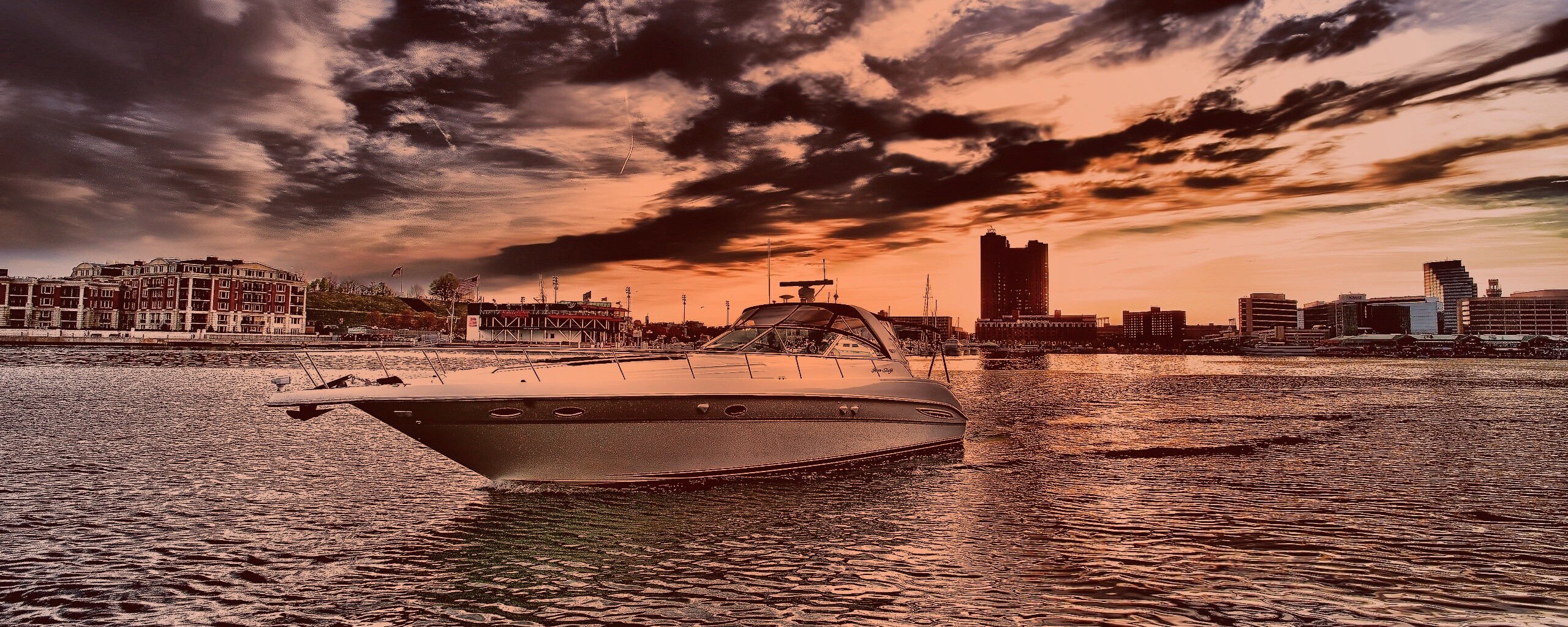 Яхта HDR обои