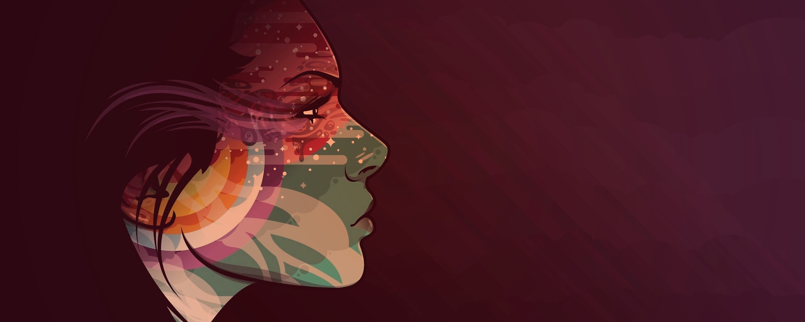 Профиль девушки обои