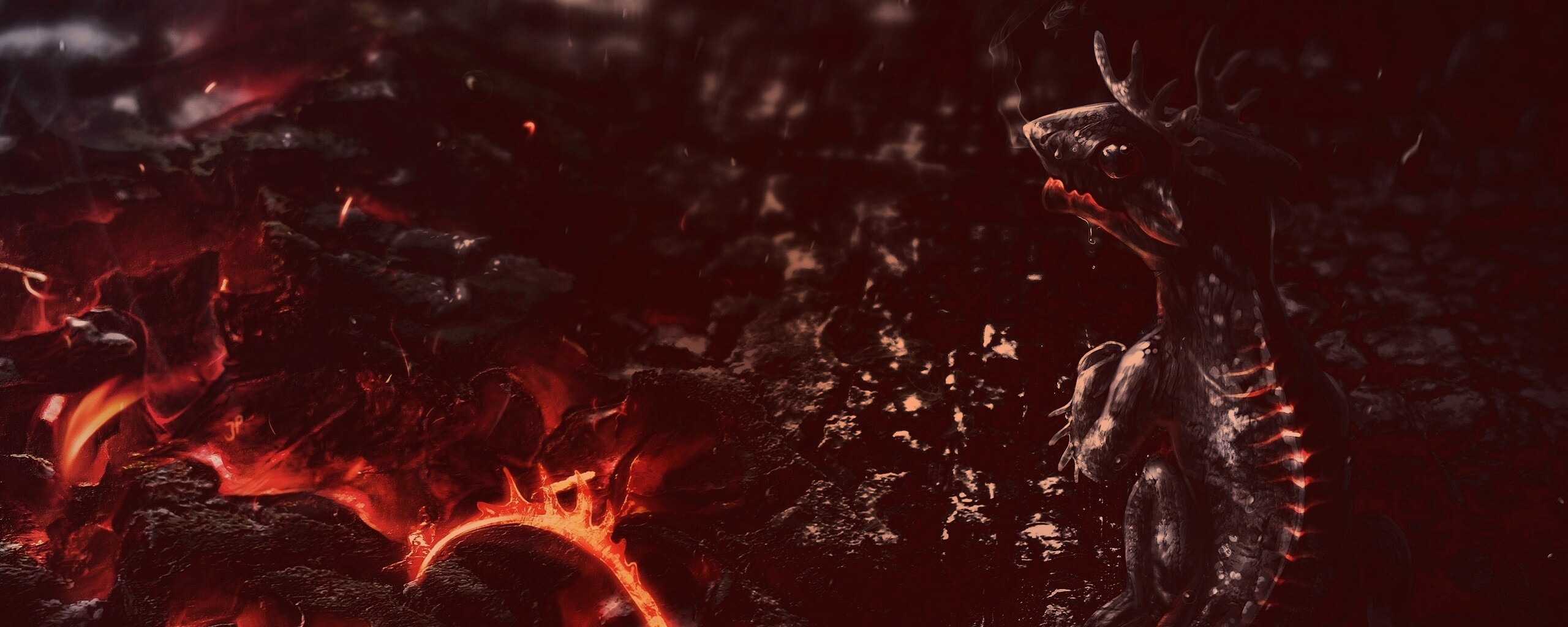 Огненный дракончик обои