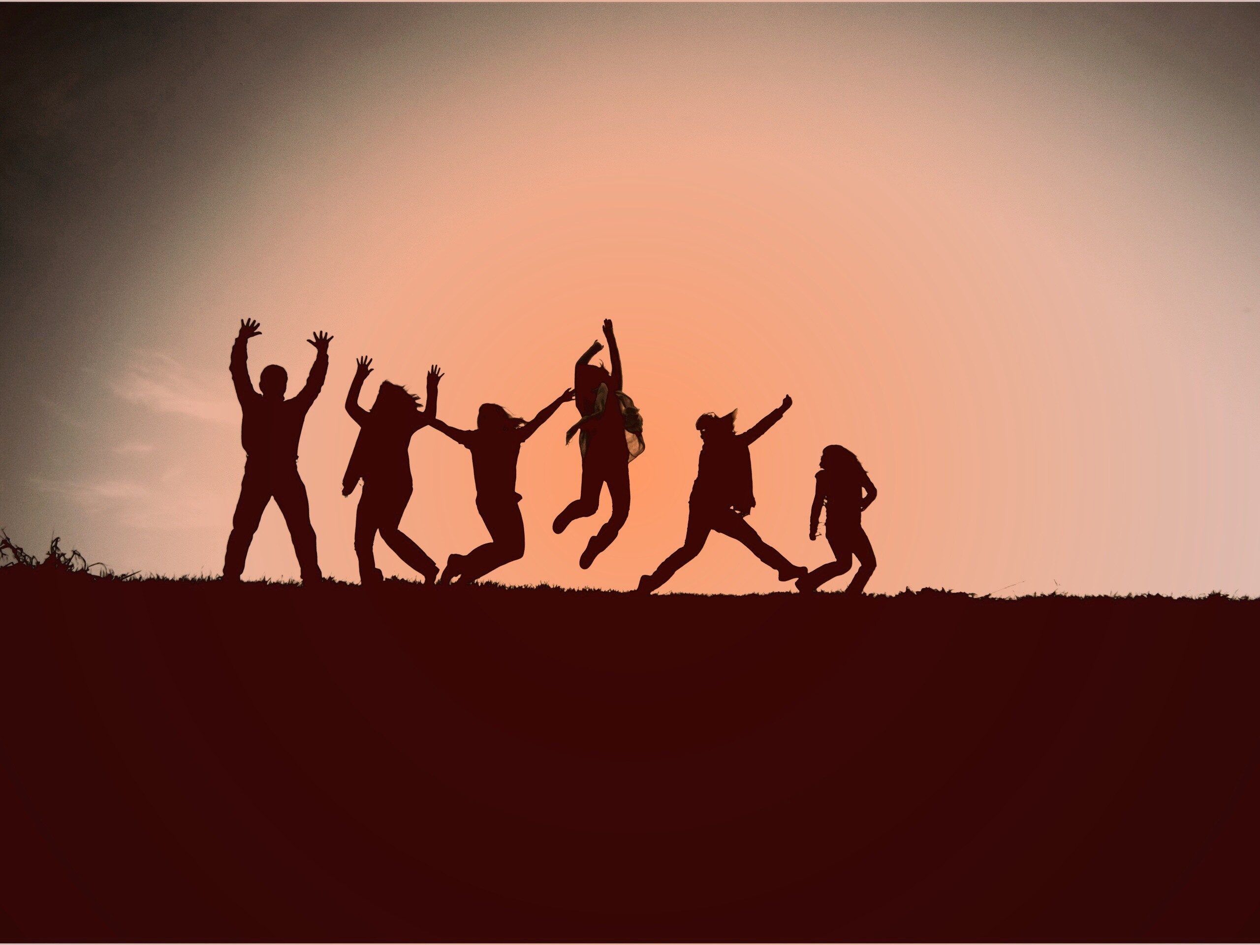 Силуэты людей обои