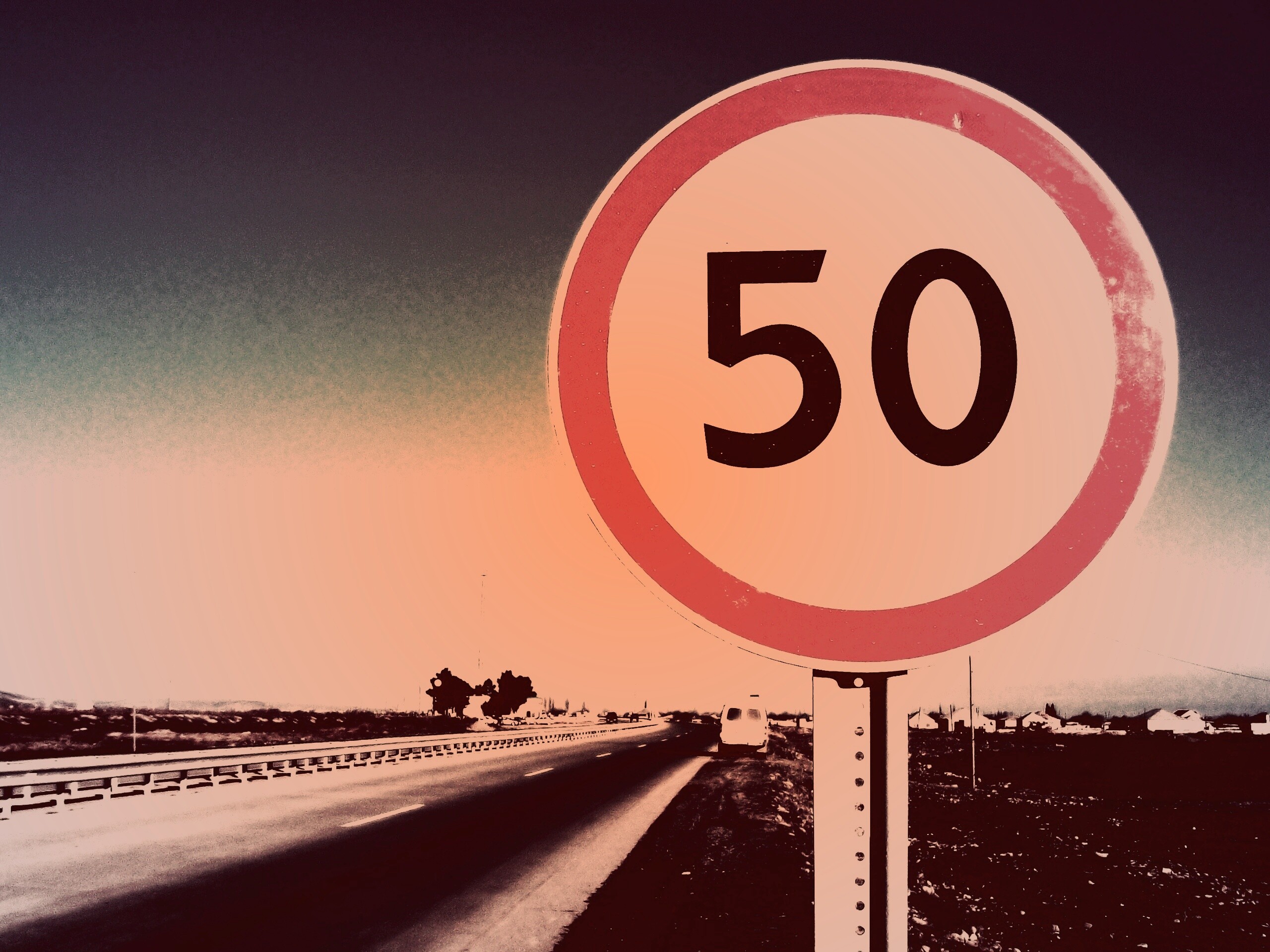 Ограничение скорости 50 км/ч обои