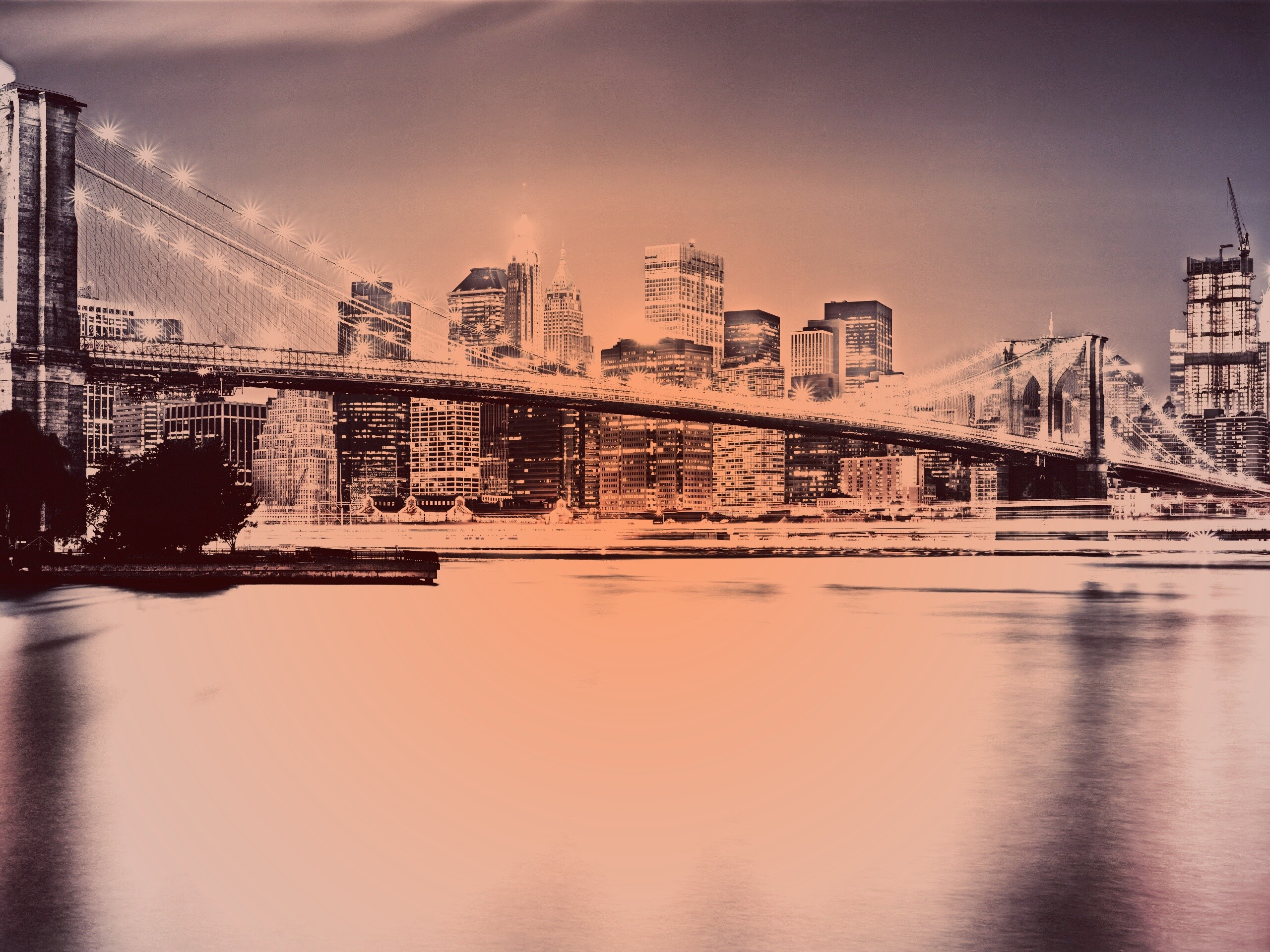 Огни ночного города обои