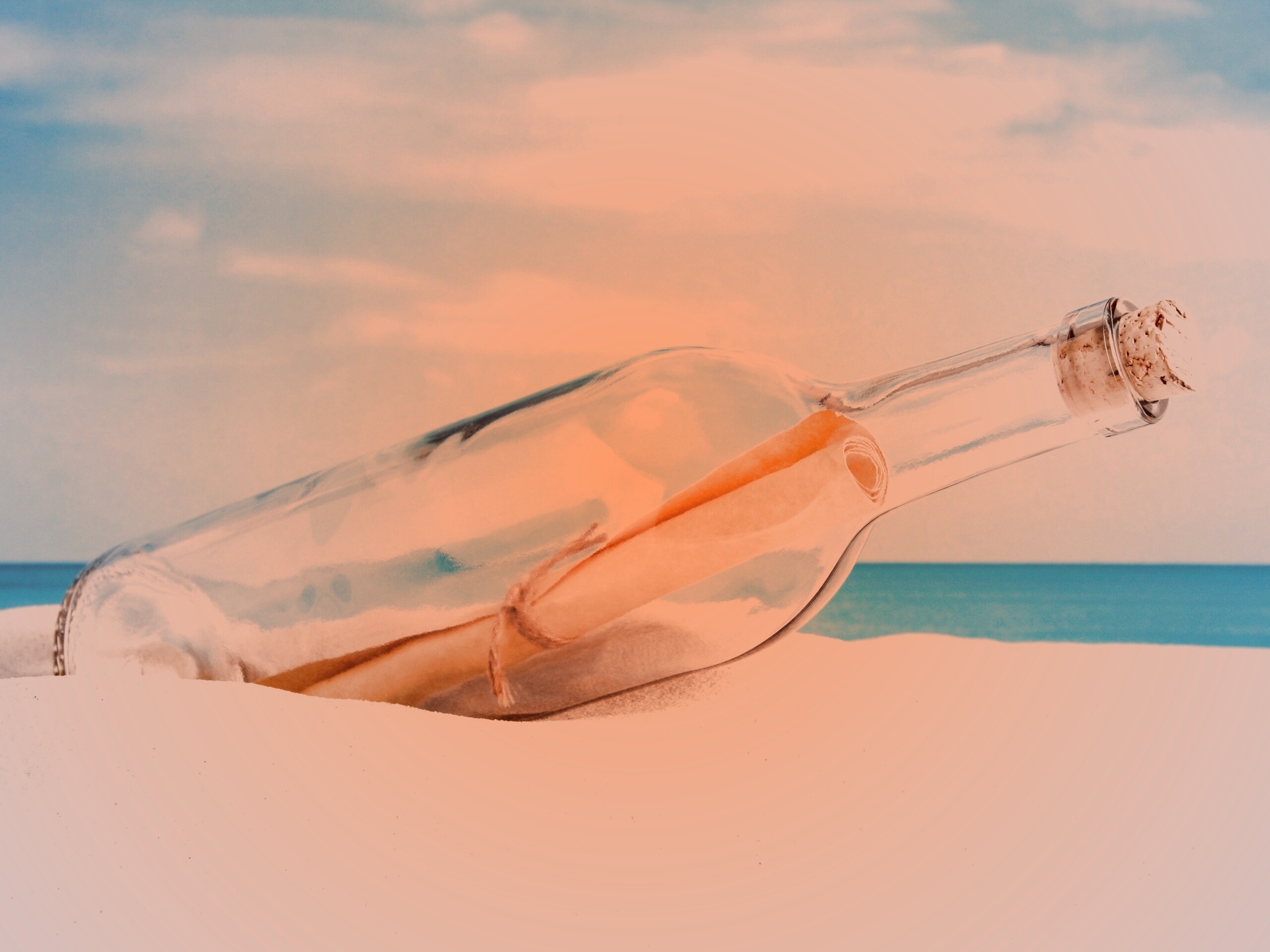 Послание в бутылке обои