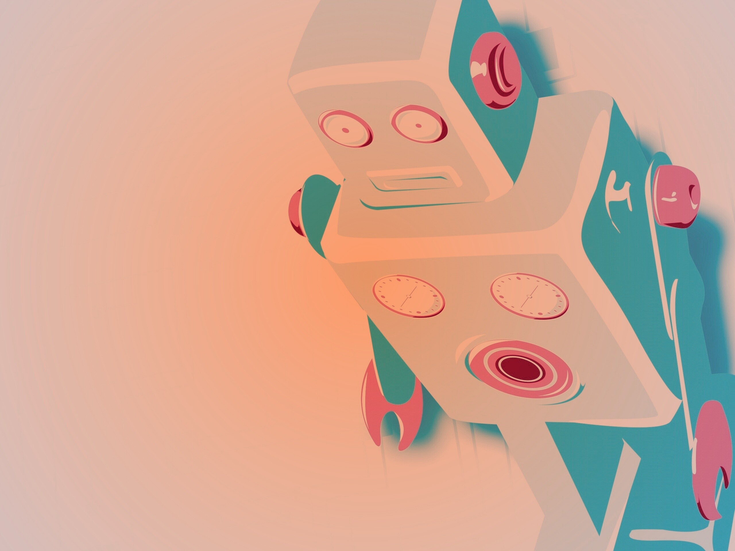 Векторный робот обои