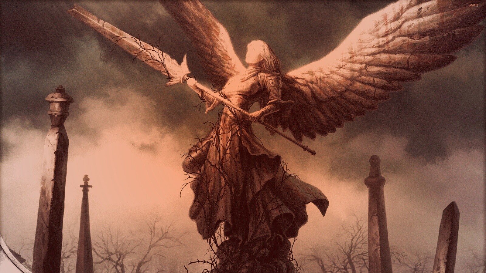 Ангел с мечом обои