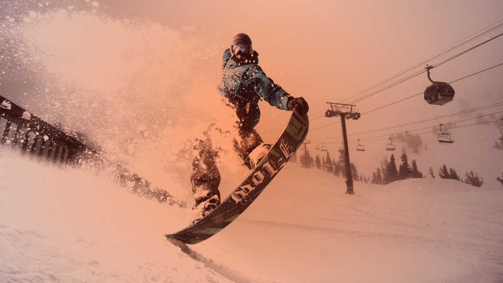 Сноубордист обои