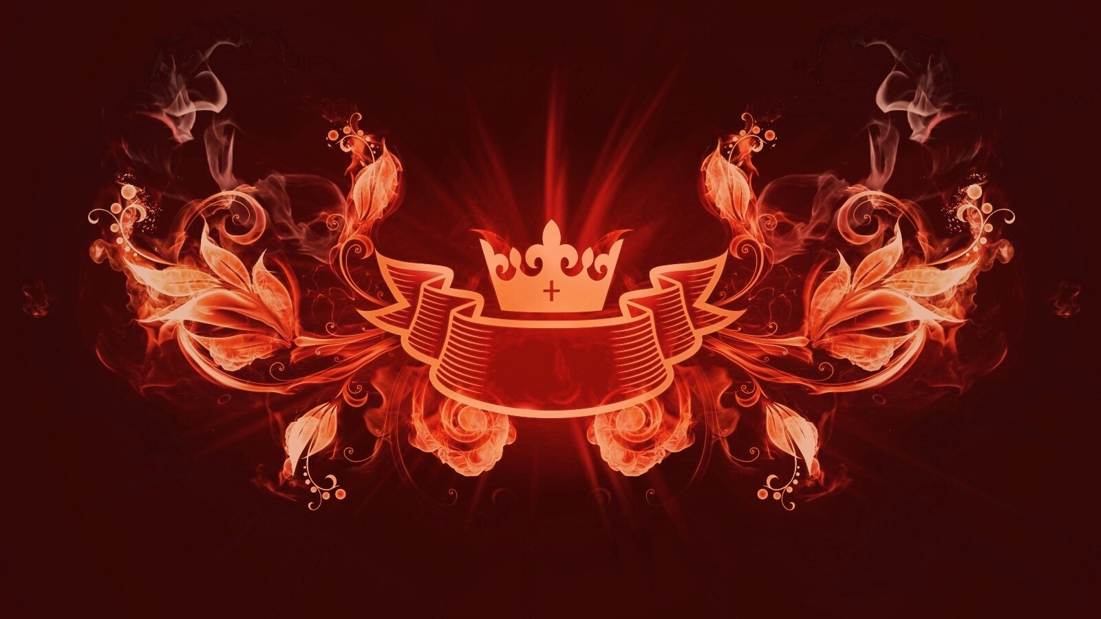 Пламенные цветы обои