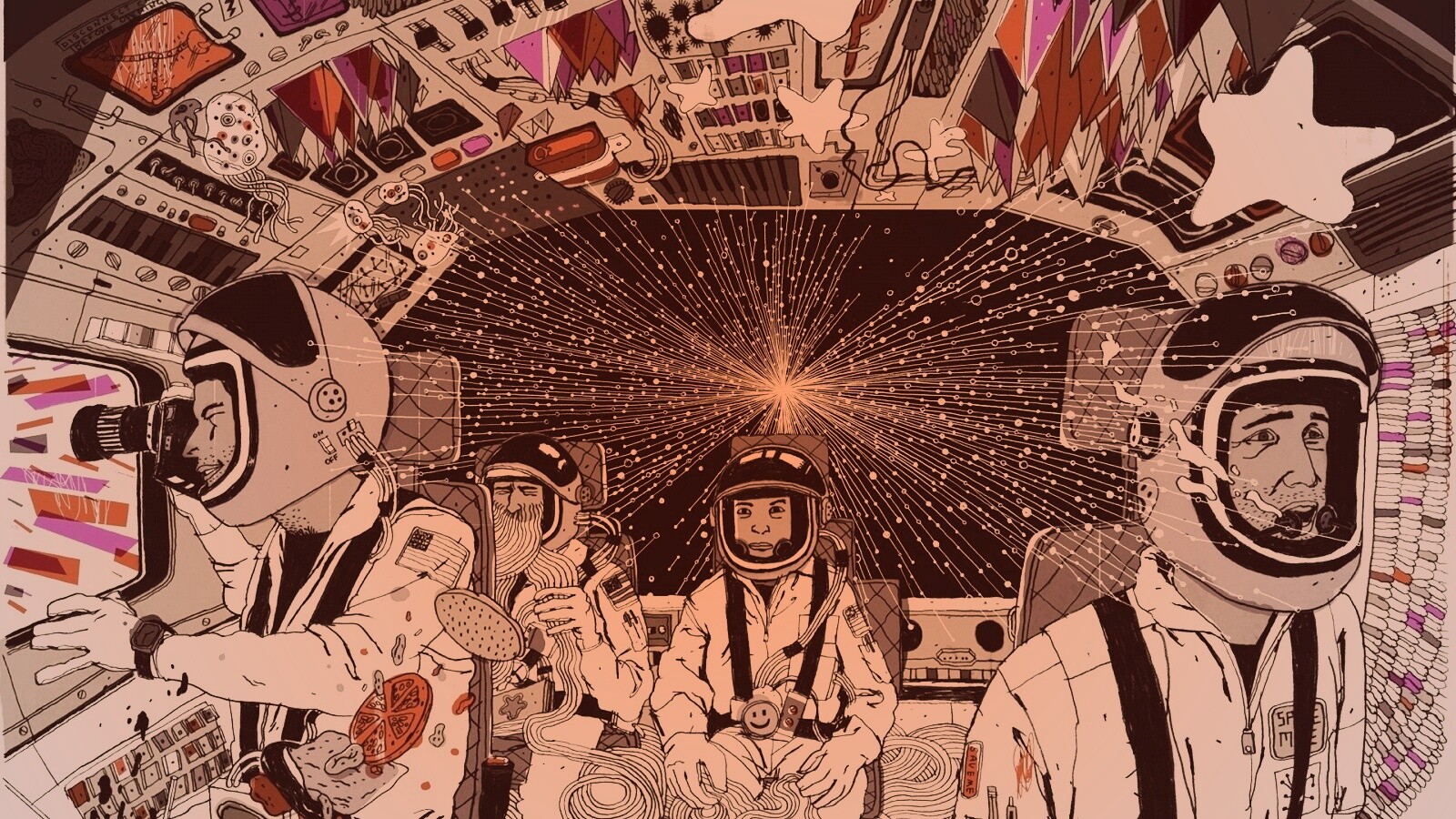 Упоротые космонавты обои