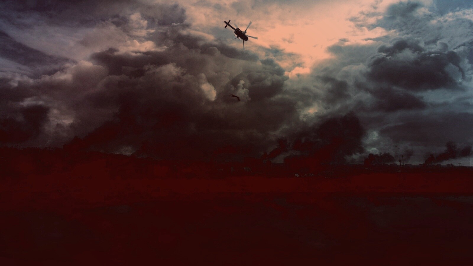 Дымящий город обои