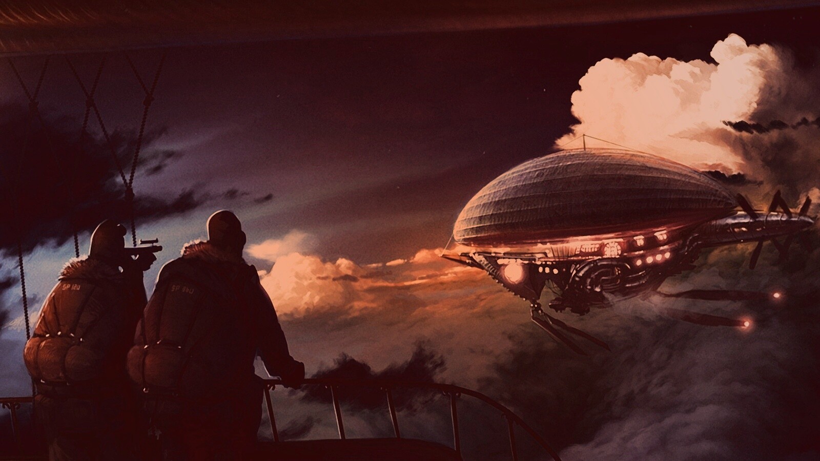 Инопланетный дирижабль обои