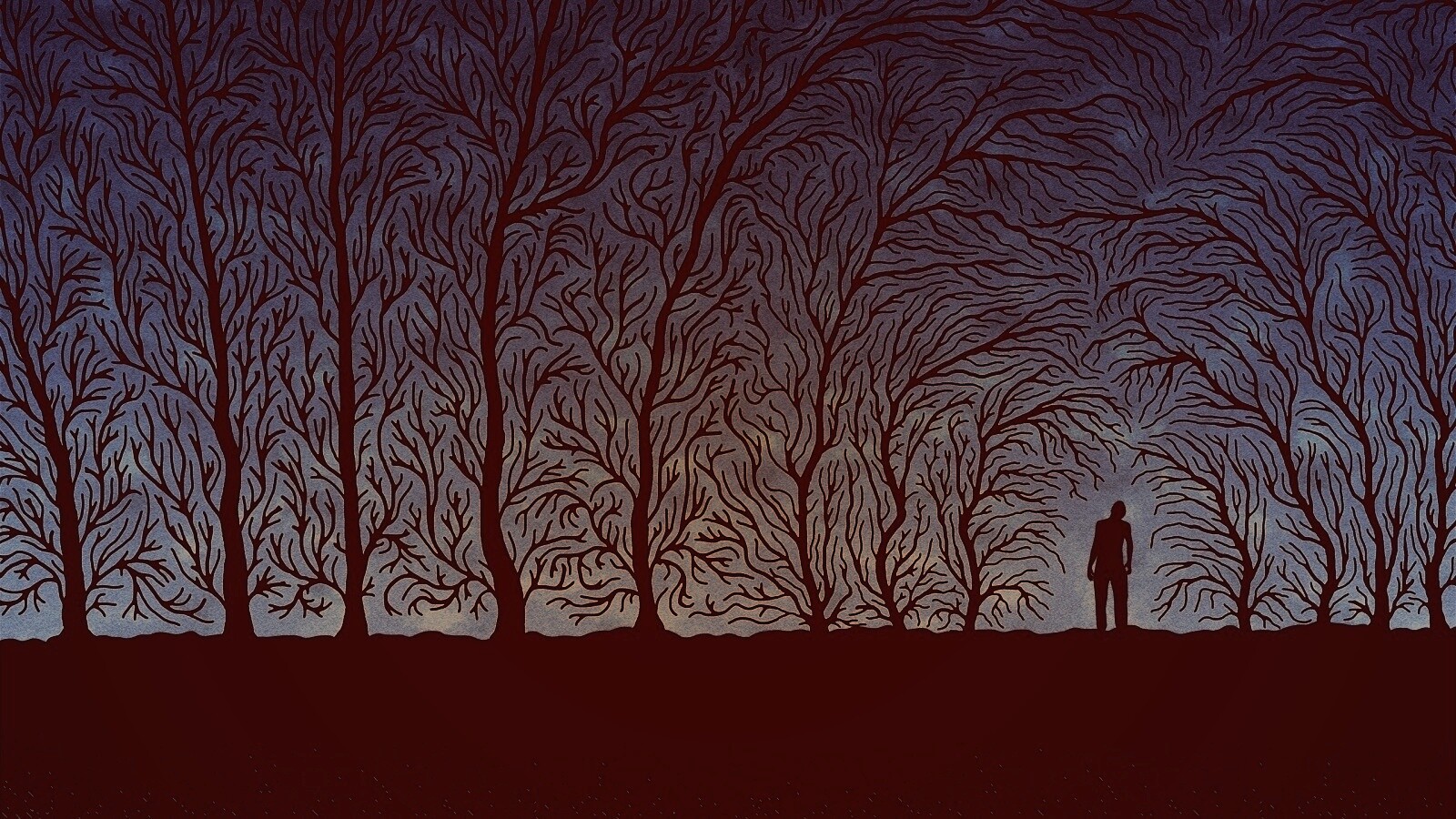 Смыкающиеся деревья обои