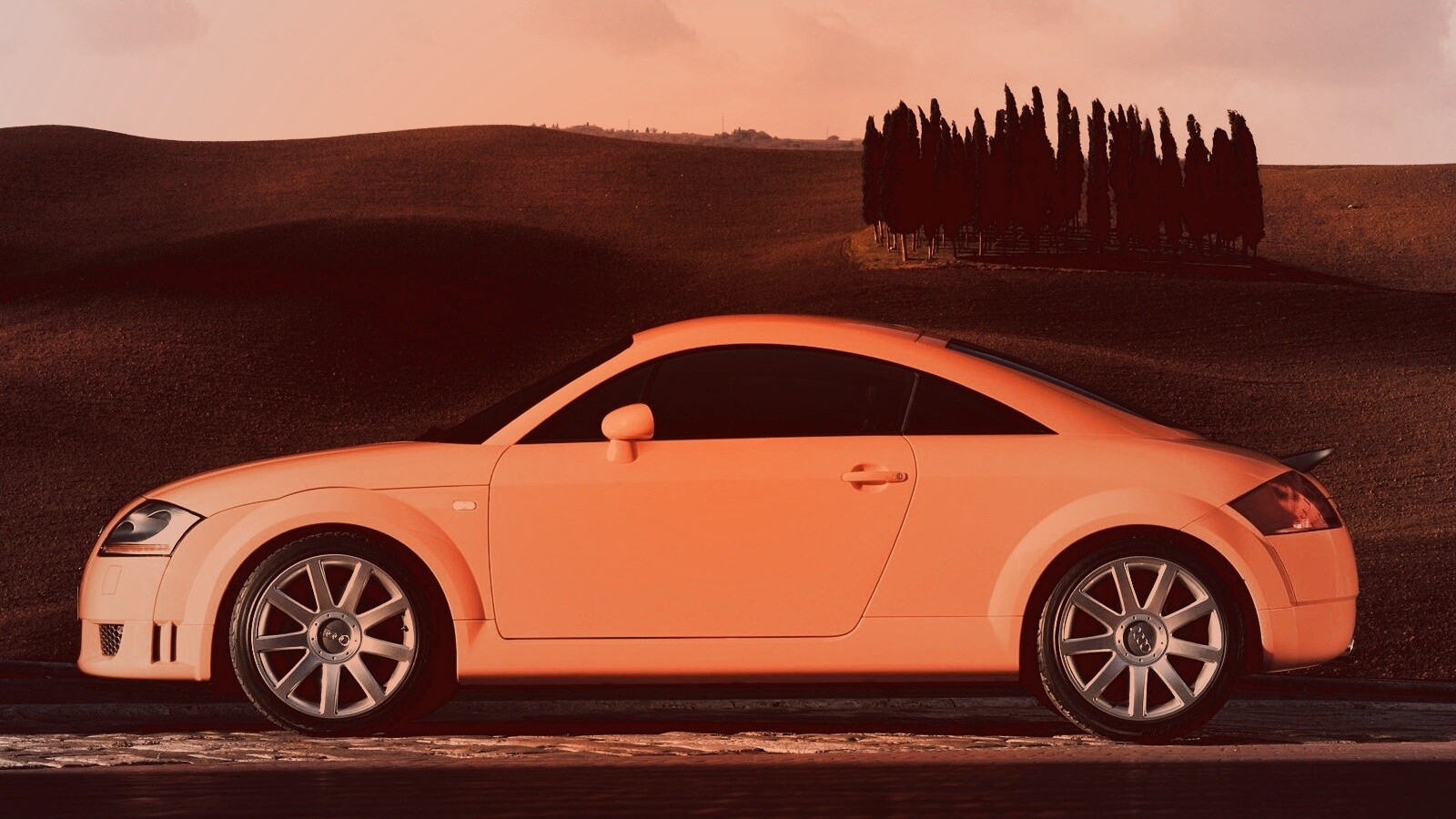 Оранжевый Ауди ТТ обои